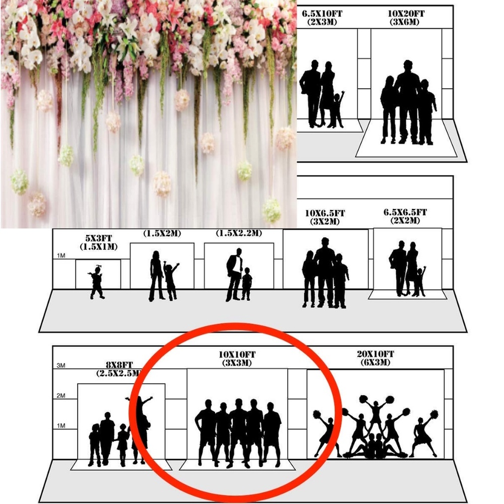 💥SOLD💥KATE Fannie 10x10 Floral Photo Backdrop - Picture 6 of 8